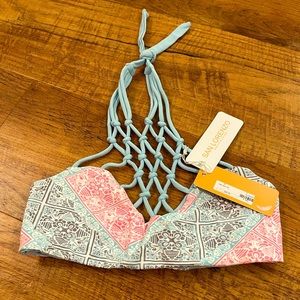 NWT San Lorenzo High Neck Bikini Top Sz. S